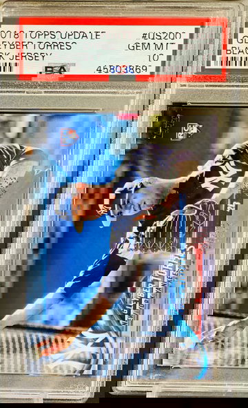 2018 Gleyber Torres RC PSA 10 Topps Black Jersey SSP