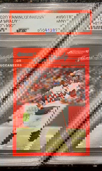 020 PANINI TOM BRADY RETRO 1990 #R90TB PSA 9 (MINT) POP 1/1 TB BUCS GOAT 🔥