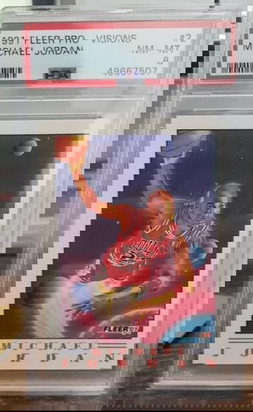1991 fleer Pro Vision Michael Jordan PSA 8