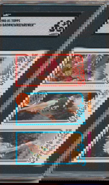 1980-81 TOPPS LARRY BIRD BREWER BROWN RC ROOKIE #165 SGC 6