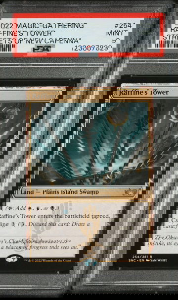 2022 Magic the Gathering Streets of New Capenna Streets of New Capenna Raffine's Tower #254 PSA 9