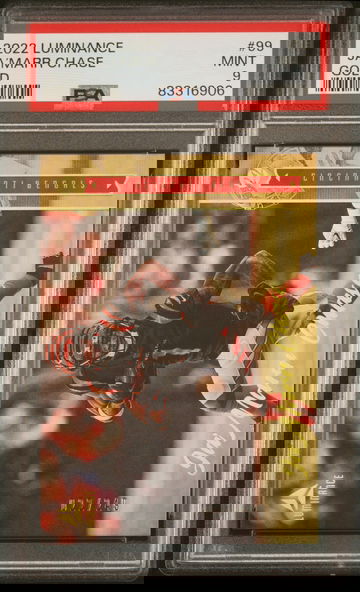 2022 Panini Luminance Gold Ja’Marr Chase #99 /249 PSA 9