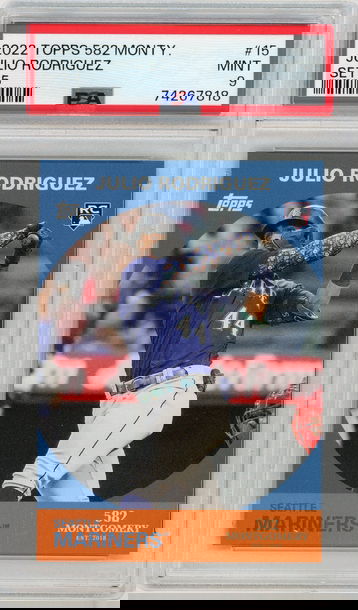 JULIO RODRIGUEZ 2022 Topps Montgomery Club Set 4 Rc #15 PSA 9