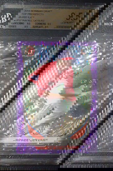 2014 Bowman Rafael Devers Purple Ice RC #23/99 BGS 9.5 Gem Mint