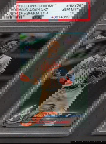2018 Topps Chrome Update #25 Ronald Acuna Jr Refractor /250 PSA 10 RC Rookie