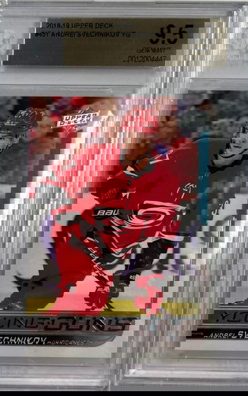 2018 Upper Deck Andrei Svechnikov Young Guns Rookie Card BGS 9.5 Gem Mint