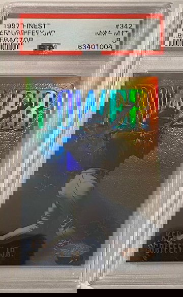 1997 FINEST KEN GRIFFEY JR. REFRACTOR PSA 8 NM-MT