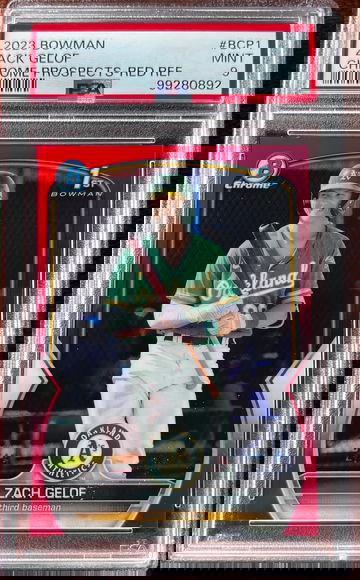 2023 Bowman Chrome Zack Gelof Red Refractor First /5 PSA 9