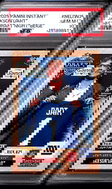 2025 PANINI INSTANT NFL DRAFT NIGHT JAXSON DART 5/25 BEIGE #NFLDN15 RC PSA 10