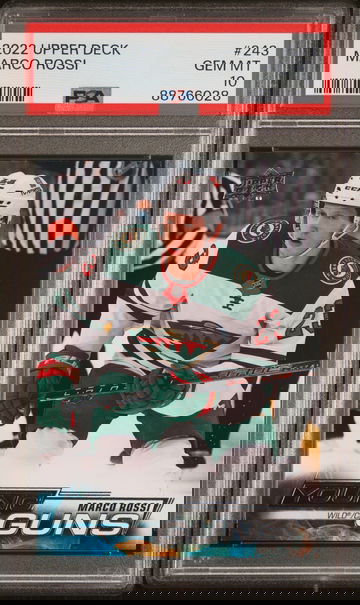 2022 Upper Deck Series 1 Young Guns Marco Rossi #243 RC PSA 10