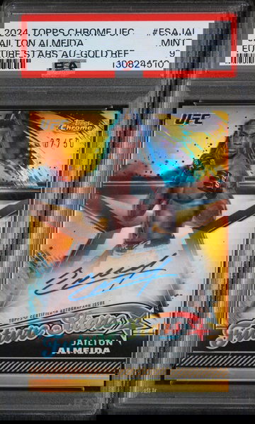2024 Topps Chrome UFC Future Stars Autographs Future Stars Auto-Gold Jailton Almeida #FSAJAL /50 PSA 9