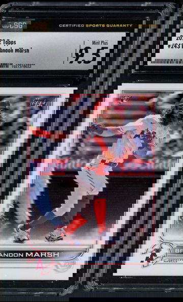 2022 Topps Series 1 Brandon Marsh RC #243 CSG 9.5 Mint+ Los Angeles Angels