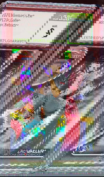 2020 Bowman's Best #35 Zac Gallen RC Atomic Refractor CSG Mint 9