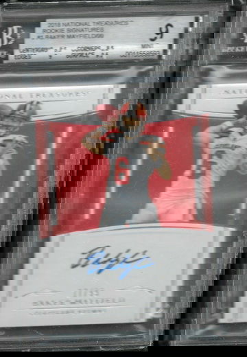 Baker Mayfield 2018 National Treasures RC Autograph /99 BGS 9