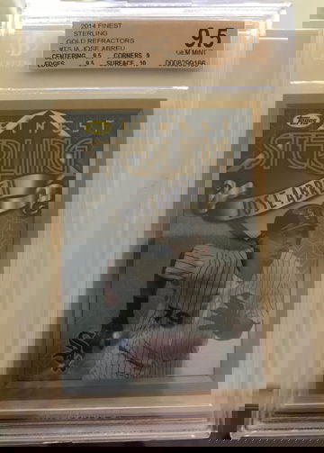 2014 FINEST STERLING GOLD JOSE ABREU ROOKIE RC BGS 9.5 GEM MINT /25