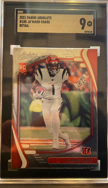 2021 Absolute 105 Ja’Marr Chase rookie SGC 9