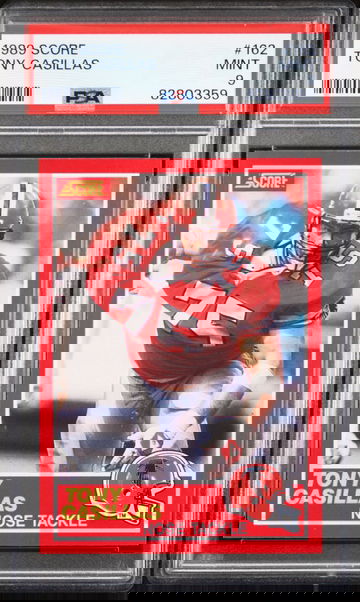  1989 Score Tony Casillas #162 Atlanta Falcons - PSA 9