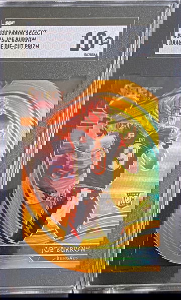 2020 Select Joe Burrow Orange Prizm Die Cut Rookie RC Panini