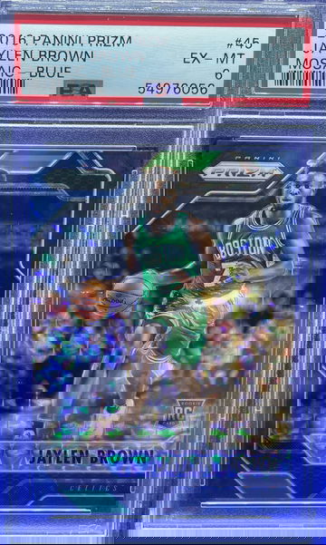 Jaylen Brown 2016-17 Panini Mosaic Blue Prizm RC #45 PSA 6 EX-MT Celtics Pop 1