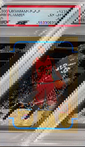 2003 Bowman Rookie & Stars GOLD Lebron James PSA 6