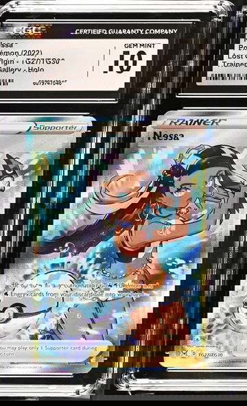 2022 Pokémon Lost Origin Trainer Gallery Trainer Nessa #TG27/TG30 Holo CGC 10