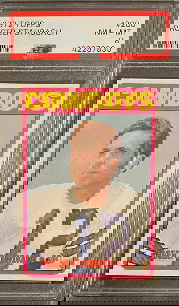 1972 Topps #200 Roger Staubach PSA 8 RC 