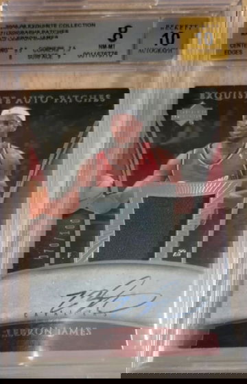 2005 LeBron James Exquisite Collection Autographs Patches BGS 8