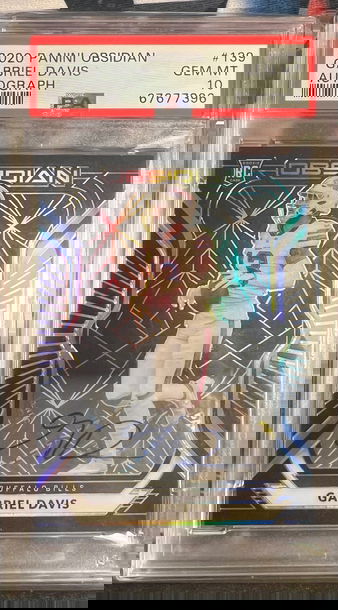 2020 Panini Obsidian Gabriel Davis Auto Rookie RC /150 #139 PSA 10 Auto Bills