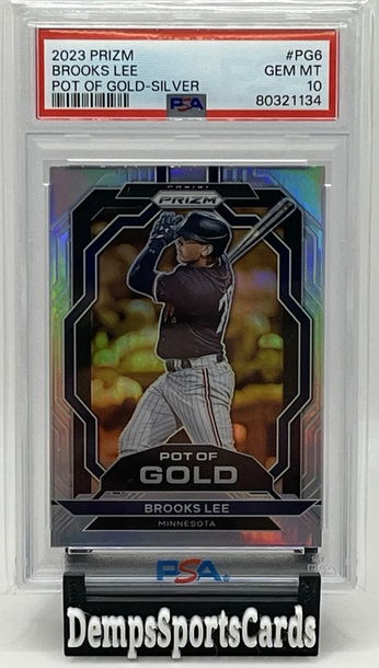 2023 Panini Prizm Brooks Lee Pot of Gold Silver #PG6 SP PSA 10 POP 1 Twins