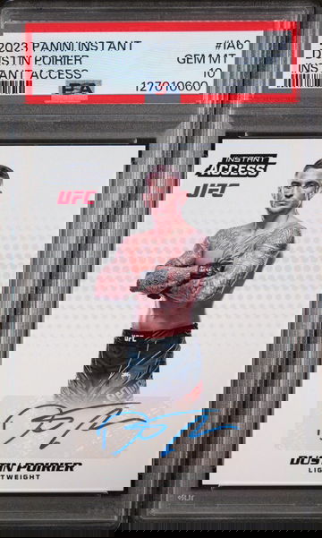 2023 Panini Instant UFC Instant Access Dustin Poirier #IA6 /25 PSA 10