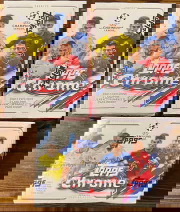(3) 2020-21 UEFA CHAMPIONS LEAGUE TOPPS CHROME BLASTER