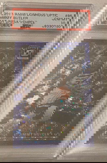 2017-18 Donruss Optic Fast Break Jimmy Butler Disco Purple PSA 10  