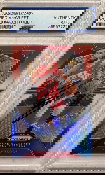 2019-20 Panini Prizm RWB #157 Fred VanVleet signed PSA Authentic Auto Toronto Raptors