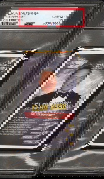 2019 Top Trumps Celebrities Limited Edition Elon Musk Rookie RC PSA 10