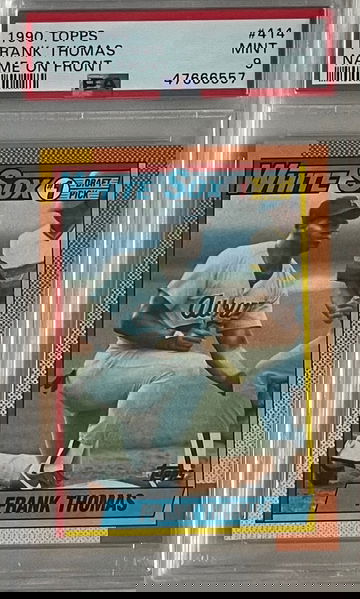 1990 Topps Frank Thomas Rookie Baseball Card #414 PSA 9 Mint