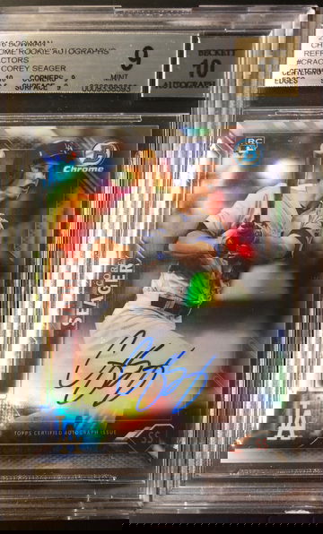 2016 Bowman Chrome Rookie Autographs Corey Seager Refractor /499 BGS 9/10 Auto