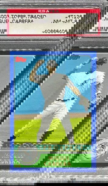 2003 Topps Traded #T126 Miguel Cabrera PSA 8