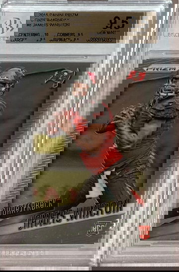 2015 PANINI PRIZM /500 JAMEIS WINSTON ROOKIE #8 CYBER MONDAY - BGS 9.5 GEM MINT