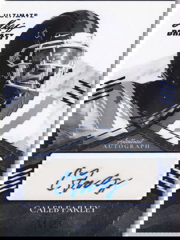 2021 Leaf Ultimate Draft Caleb Farley #PA-CF1 Black & White Portrait Autographs Navy 14/35