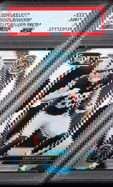 2024 Panini Select Silver Die-Cut Brock Bowers #222 PSA 9