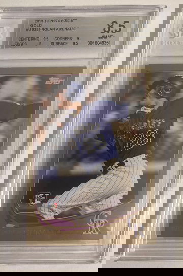 2013 Topps Update Nolan Arenado Gold Parallel Rookie RC #US259 298/2013 BGS 8.5