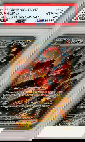 2025 POKEMON JTG EN-JOURNEY TOGETHER VOLCANION EX #182 SIR PSA 10