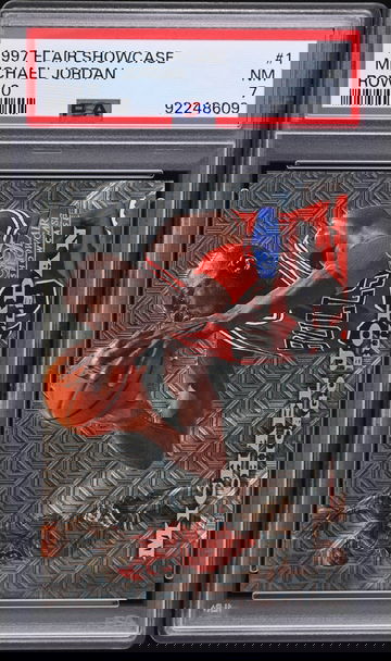 1997 Flair Showcase Row 0 Michael Jordan PSA 7