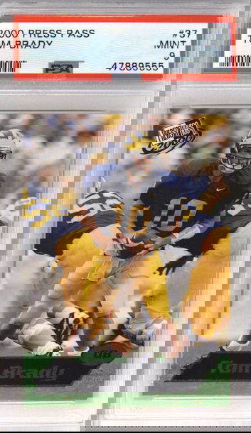 2000 Press Pass #37 Tom Brady PSA 9 Mint rookie card