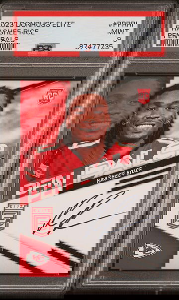 2023 Donruss Elite Pen Pals Rashee Rice PSA 9