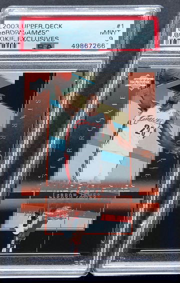 2003-04 Upper Deck Rookie Exclusives #1 LeBron James PSA 9