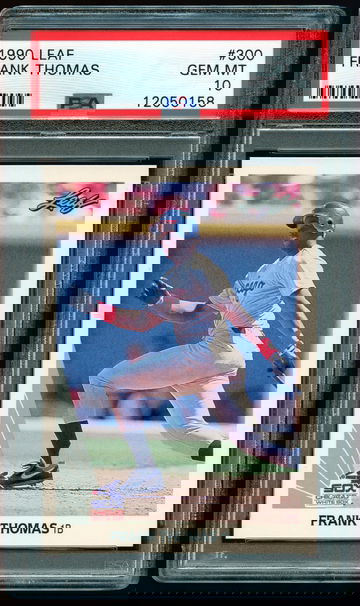 1990 Leaf FRANK THOMAS #300 Rookie Card RC - PSA 10