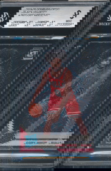 2019-20 Donruss Optic Black Velocity Coby White RR #180 BGS 9 #7/39 