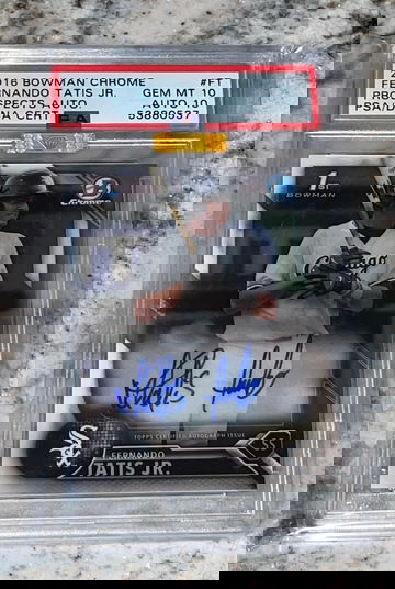 2016 Bowman Chrome Fernando Tatis Jr PSA/DNA 10/10 Auto POP 25