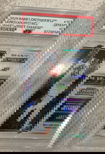 2018 Panini Contenders DP Donovan Mitchell White Jersey Diamond /15